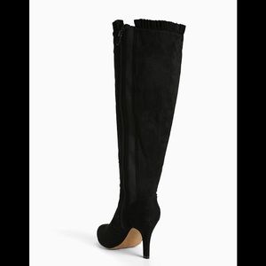 TORRID FAUX SUEDE RUFFLE KNEE BOOTS Size 13